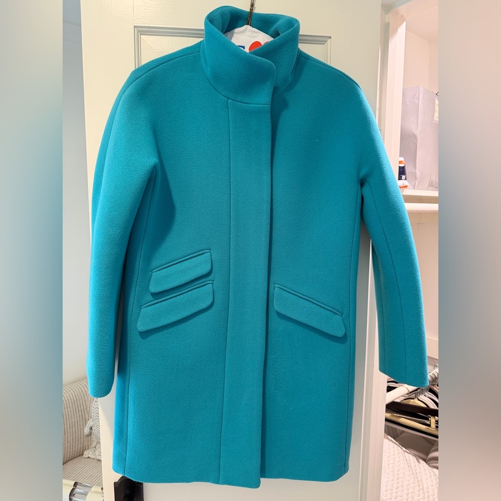 J. Crew Vibrant Blue WOOL Pea Coat